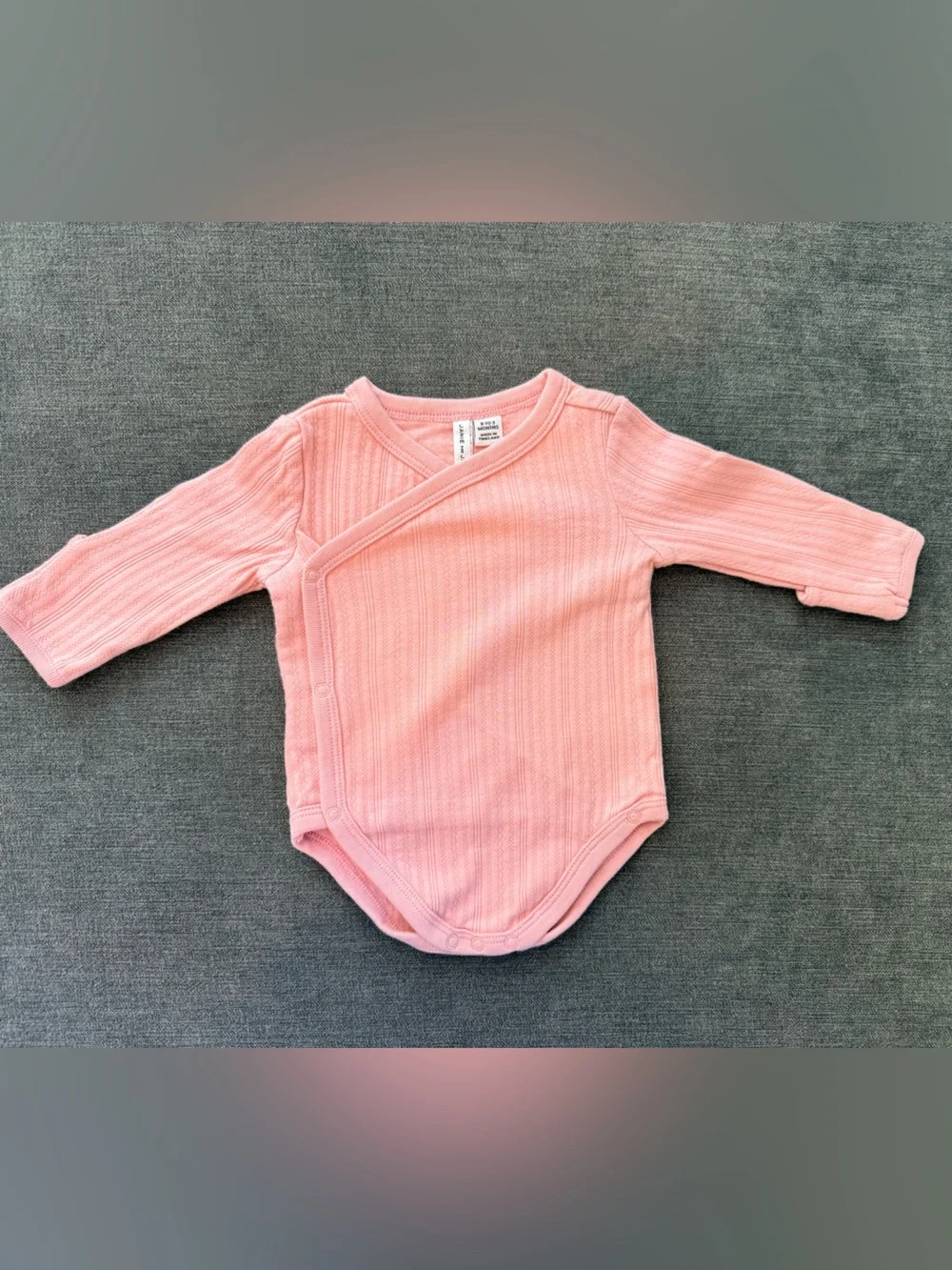 Janie and Jack Baby Pink Pointelle Wrap Matching Set 0-3 Months